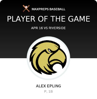 #20 Alex Epling Player of the Game badge