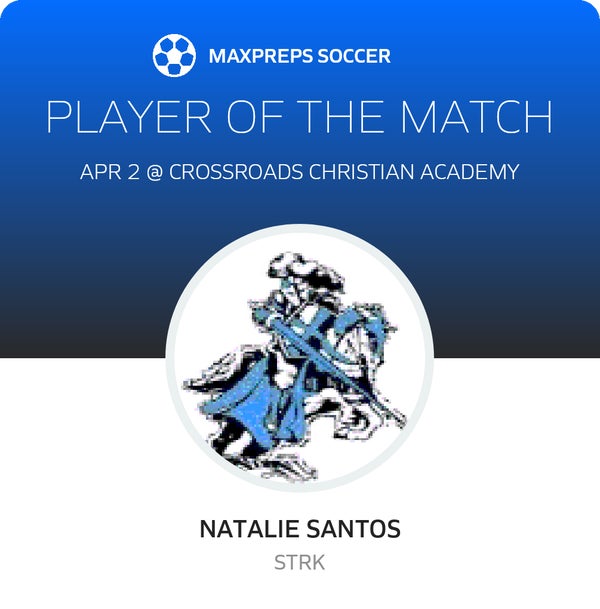 #2 Natalie Santos Player of the Game badge