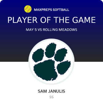 #15 Sam Janulis Player of the Game badge