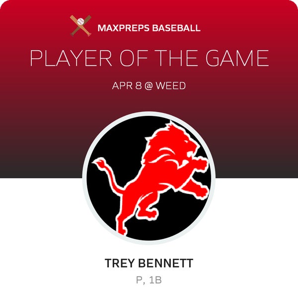 #22 Trey Bennett Player of the Game badge