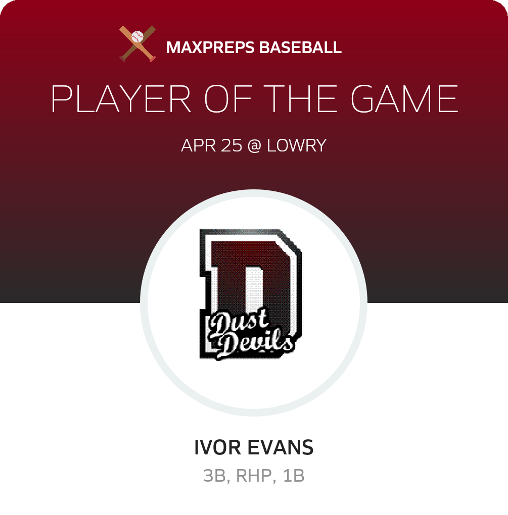 #33 Ivor Evans Player of the Game badge