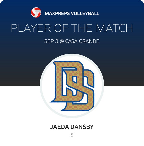 #6 Jaeda Dansby Player of the Game badge