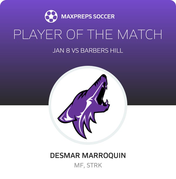 #7 Desmar Marroquin Player of the Game badge