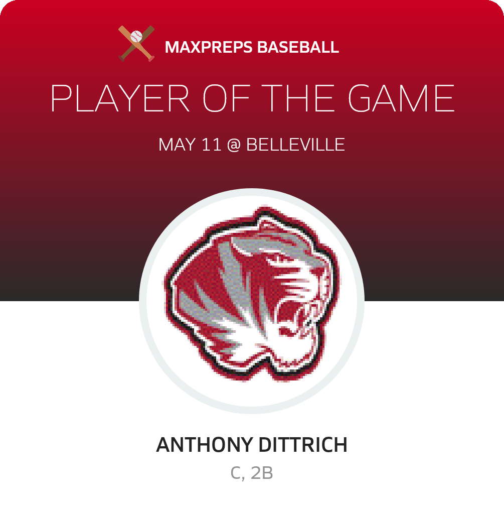 #44 Anthony Dittrich Player of the Game badge