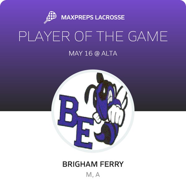 #19 Brigham Ferry Player of the Game badge