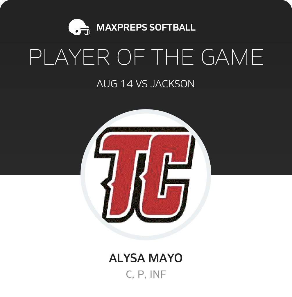 #1 Alysa Mayo Player of the Game badge