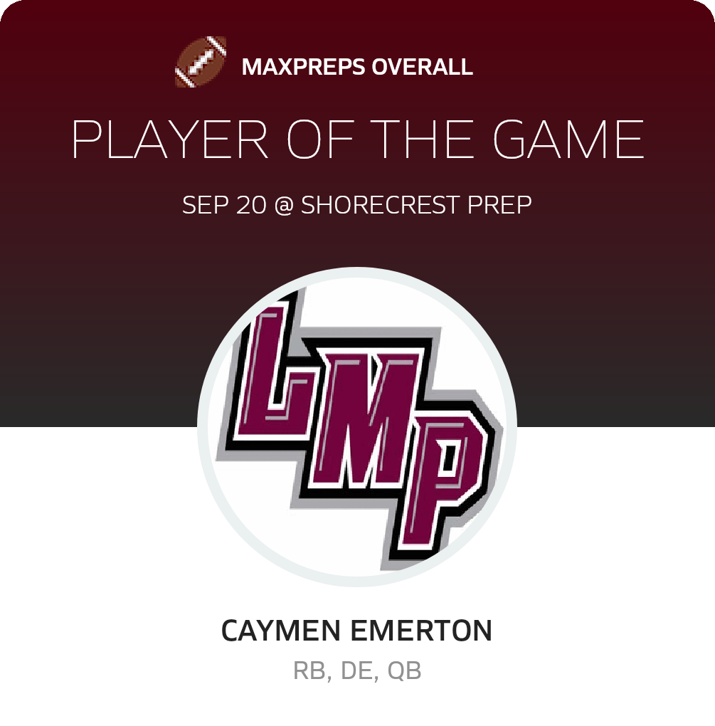 #8 Caymen Emerton Player of the Game badge