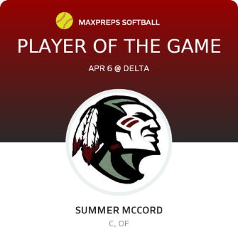 #7 Summer Mccord Player of the Game badge