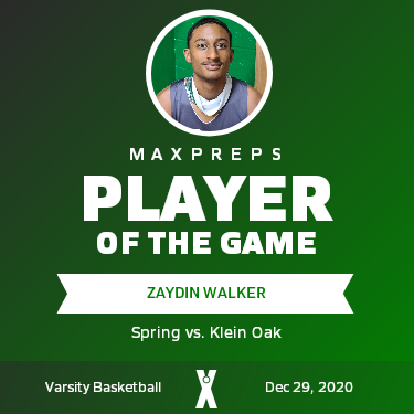 #1 Zaydin Walker Player of the Game badge