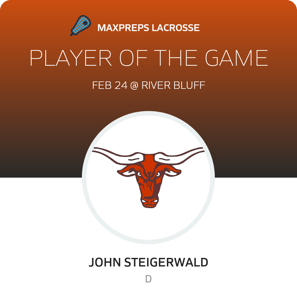 #28 John Steigerwald Player of the Game badge