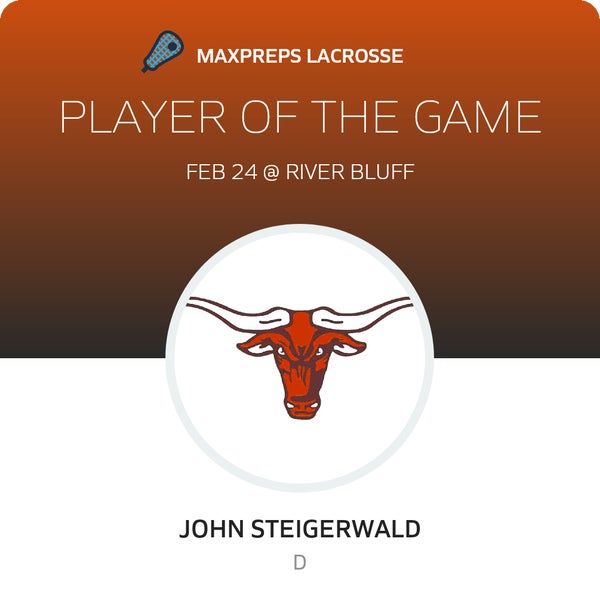 #28 John Steigerwald Player of the Game badge