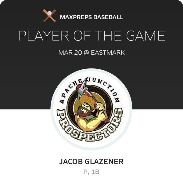 #7 Jacob Glazener Player of the Game badge