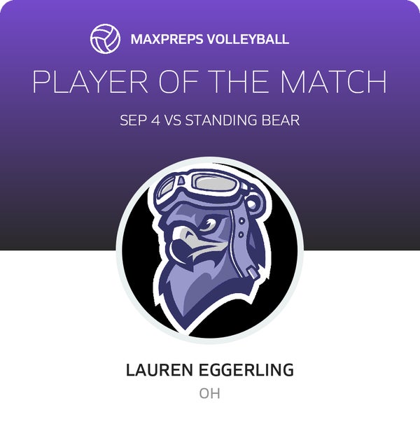 #13 Lauren Eggerling Player of the Game badge