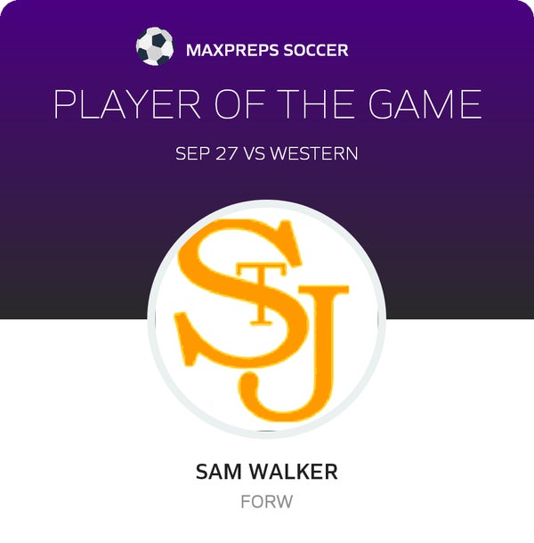 #9 Sam Walker Player of the Game badge