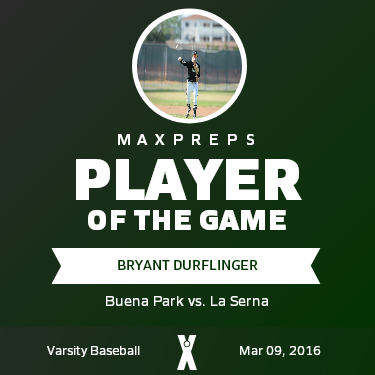 #15 Bryant Durflinger Player of the Game badge