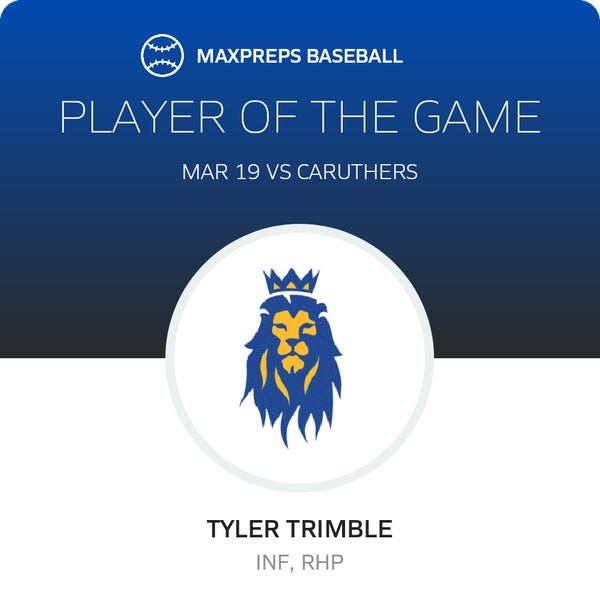 #10 Tyler Trimble Player of the Game badge