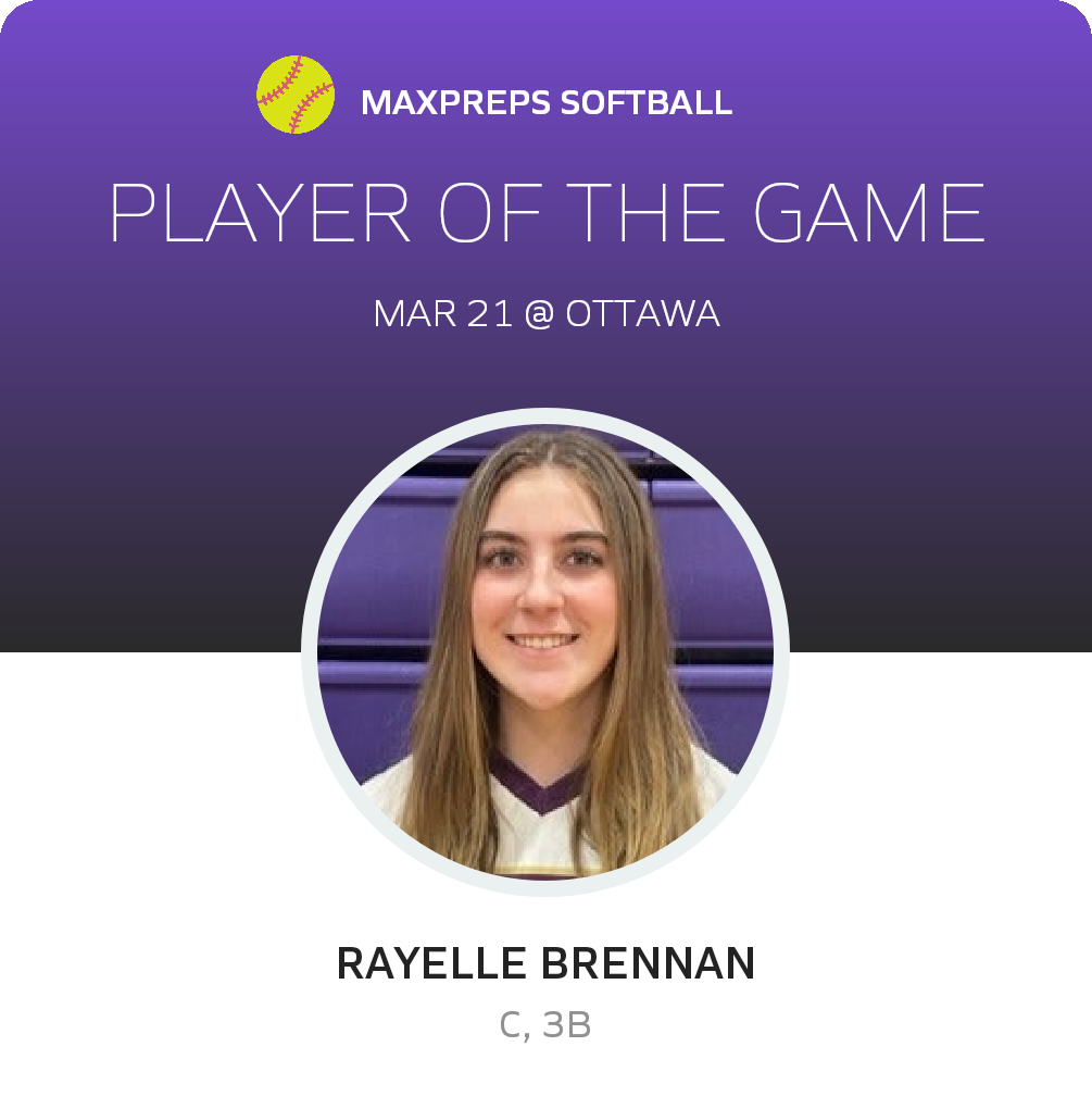 #2 RayElle Brennan Player of the Game badge