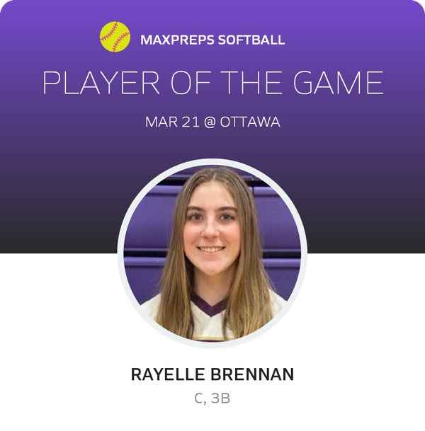 #2 RayElle Brennan Player of the Game badge