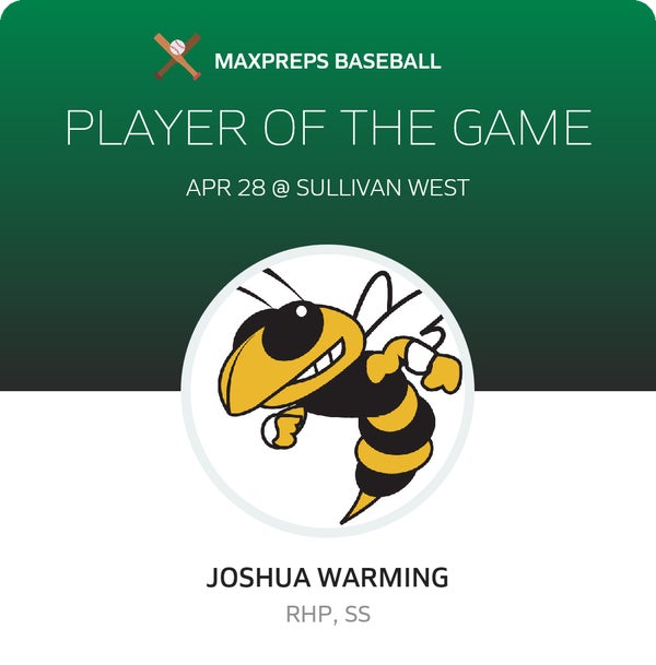 Joshua Warming Player of the Game badge