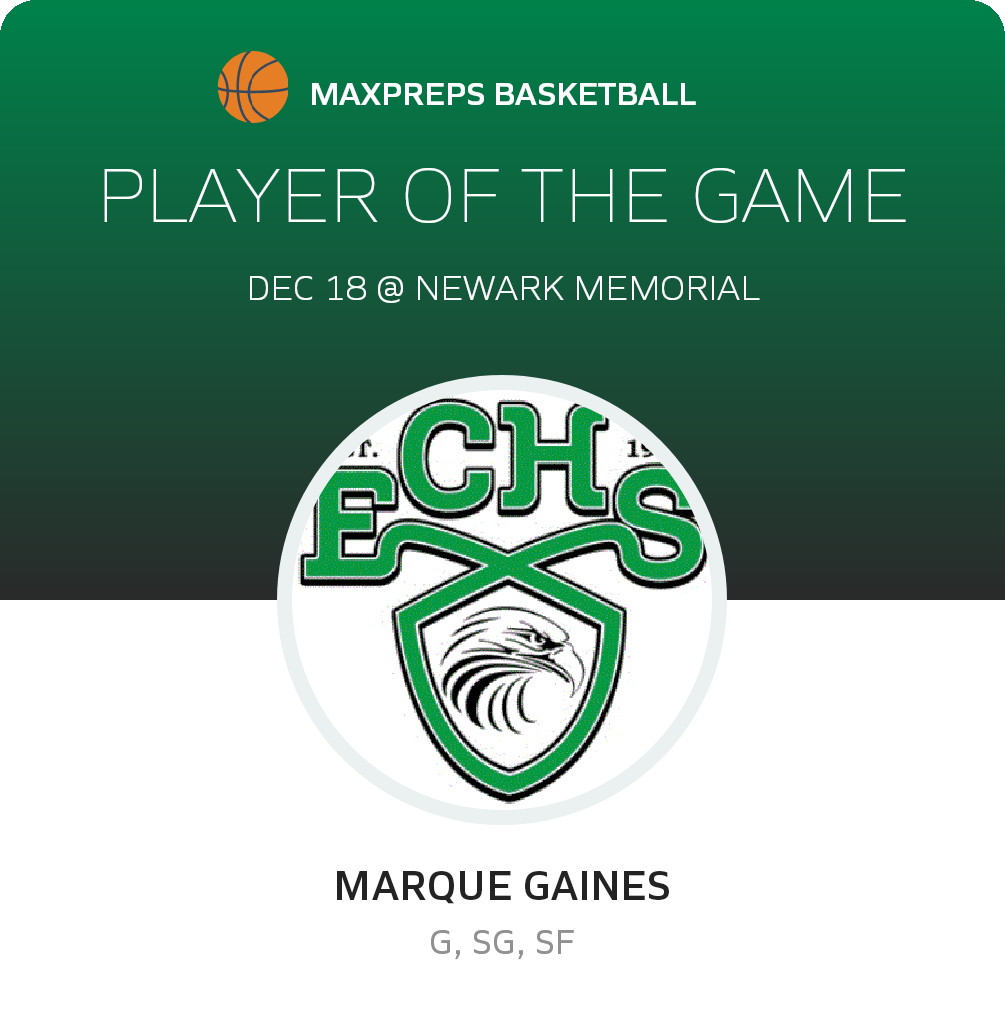 #13 Marque Gaines Player of the Game badge
