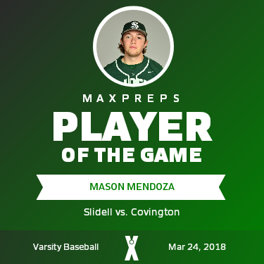 #26 Mason Mendoza Player of the Game badge