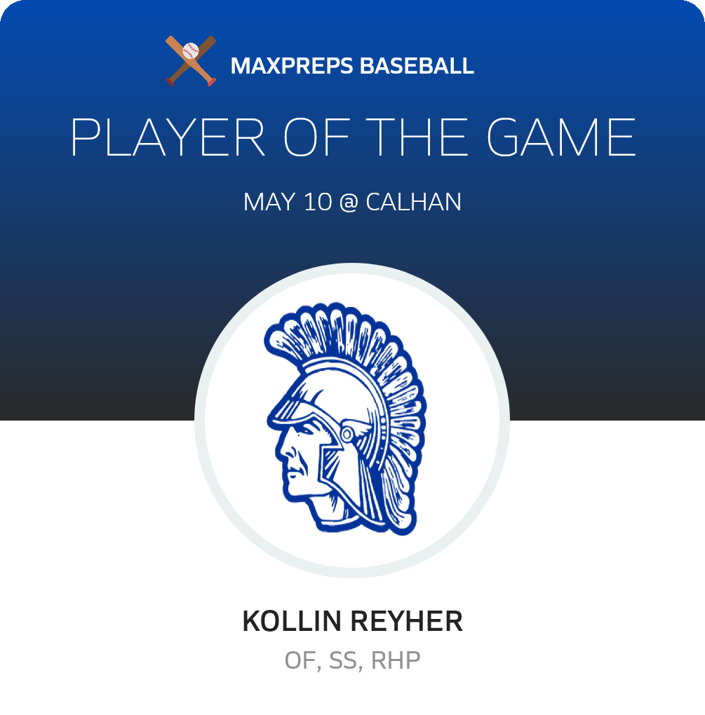 #11 Kollin Reyher Player of the Game badge
