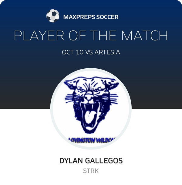 #10 Dylan Gallegos Player of the Game badge