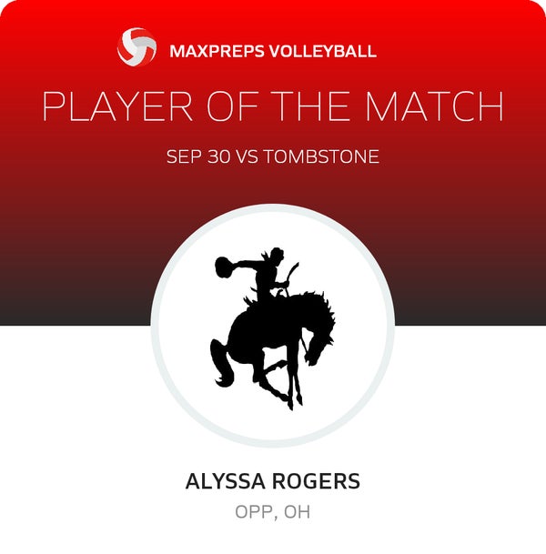 #12 Alyssa Rogers Player of the Game badge