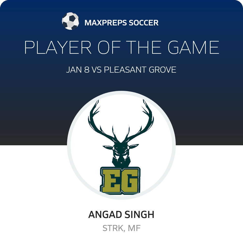 #9 Angad Singh Player of the Game badge
