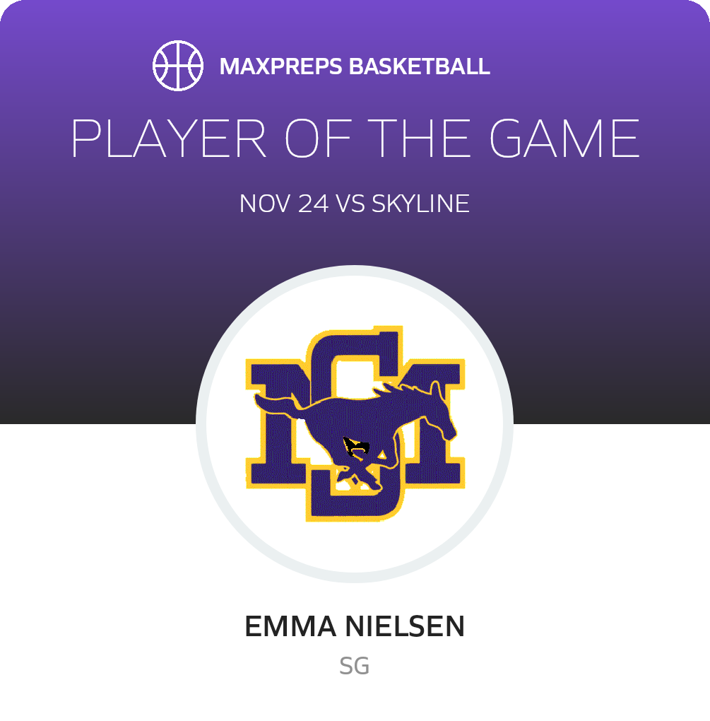 #11 Emma Nielsen Player of the Game badge