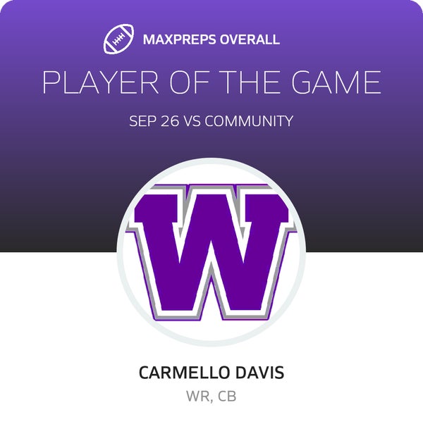 #5 Carmello Davis Player of the Game badge