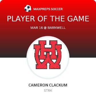 #1 Cameron Clackum Player of the Game badge