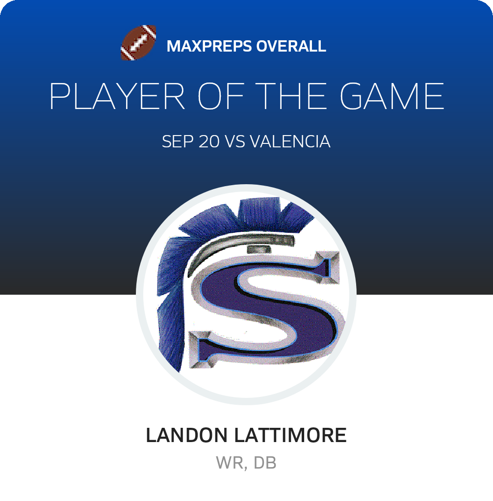 #17 Landon Lattimore Player of the Game badge