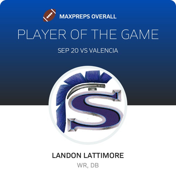 #17 Landon Lattimore Player of the Game badge