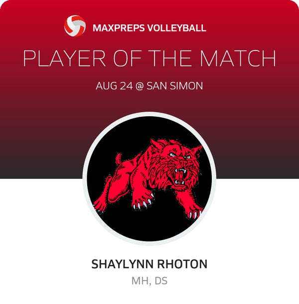 #4 Shaylynn Rhoton Player of the Game badge