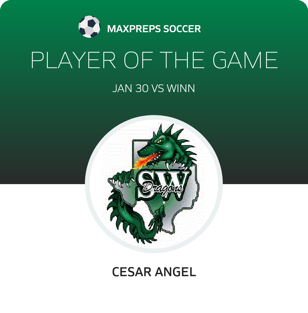 #9 Cesar Angel Player of the Game badge