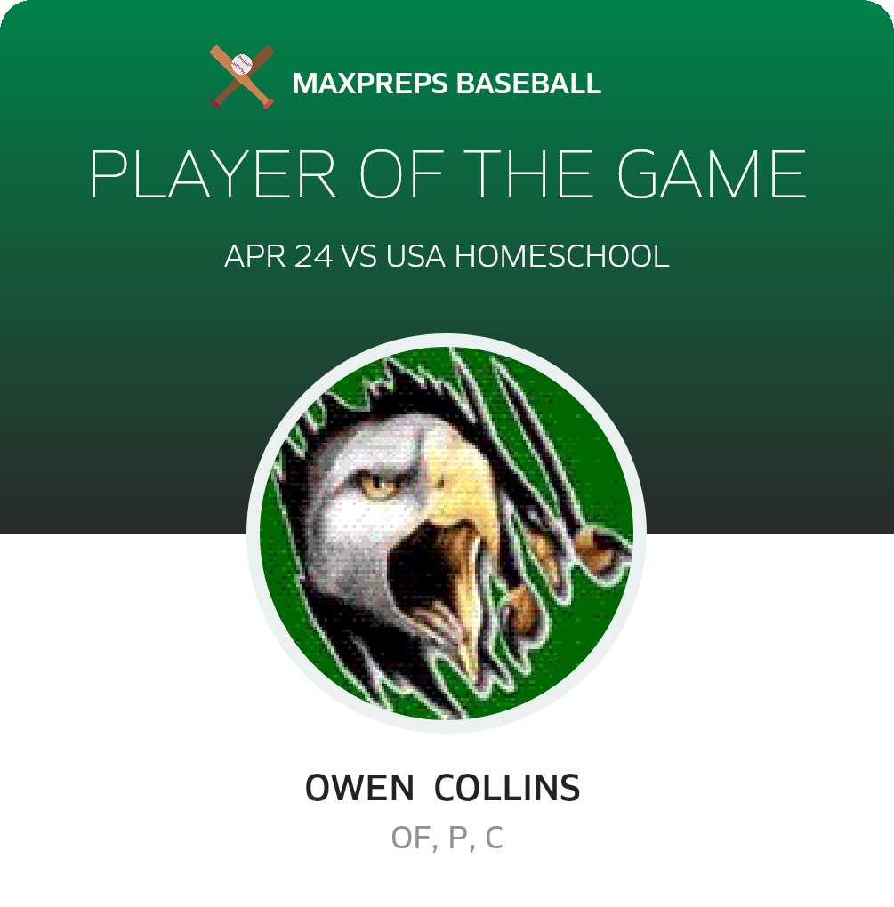 #13 Owen  Collins  Player of the Game badge