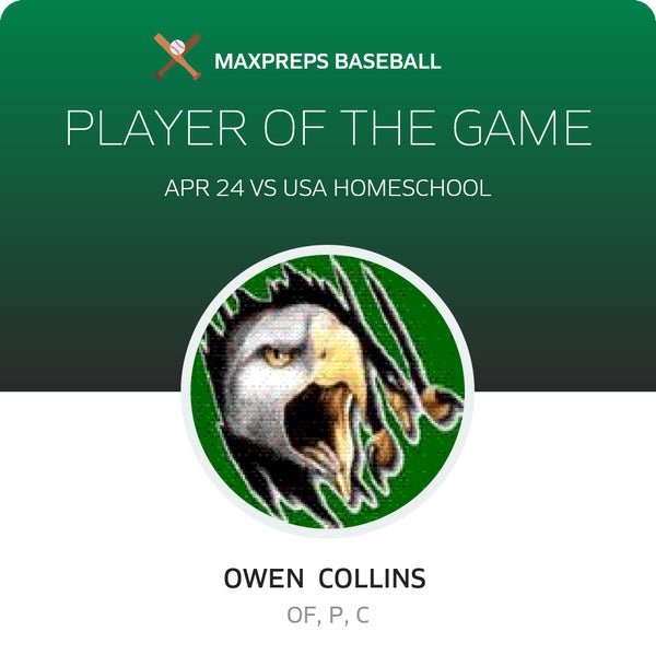 #13 Owen Collins Player of the Game badge