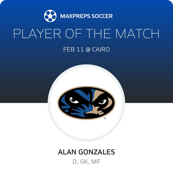 #13 Alan Gonzales Player of the Game badge