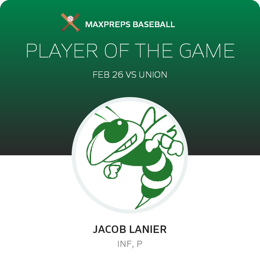 #25 Jacob Lanier Player of the Game badge