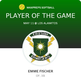 #21 Emme Fischer Player of the Game badge
