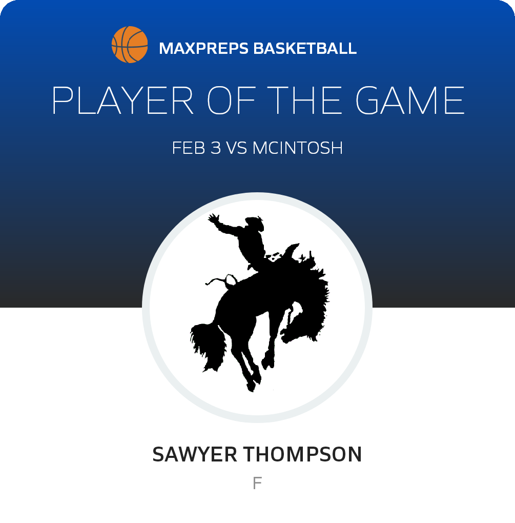 #35 Sawyer Thompson Player of the Game badge