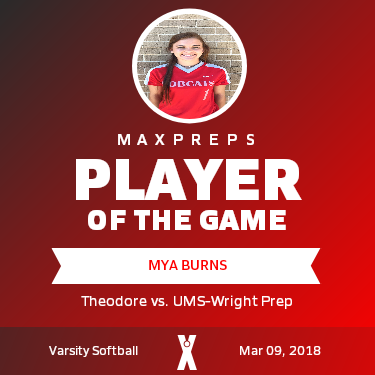 #1 Mya Burns Player of the Game badge