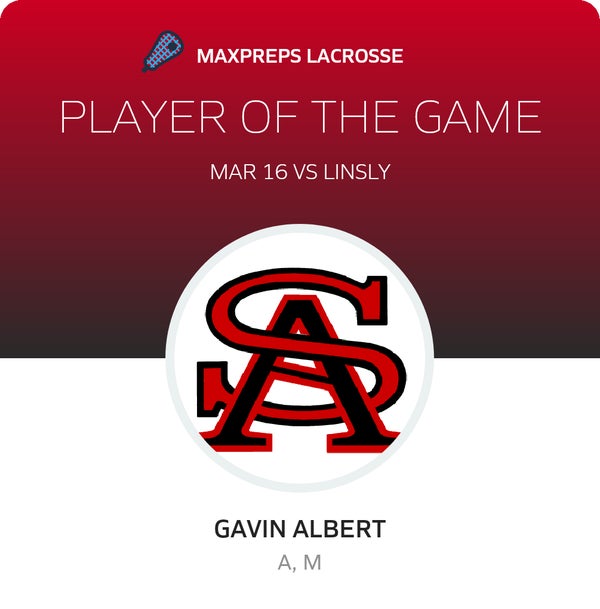 #5 Gavin Albert Player of the Game badge