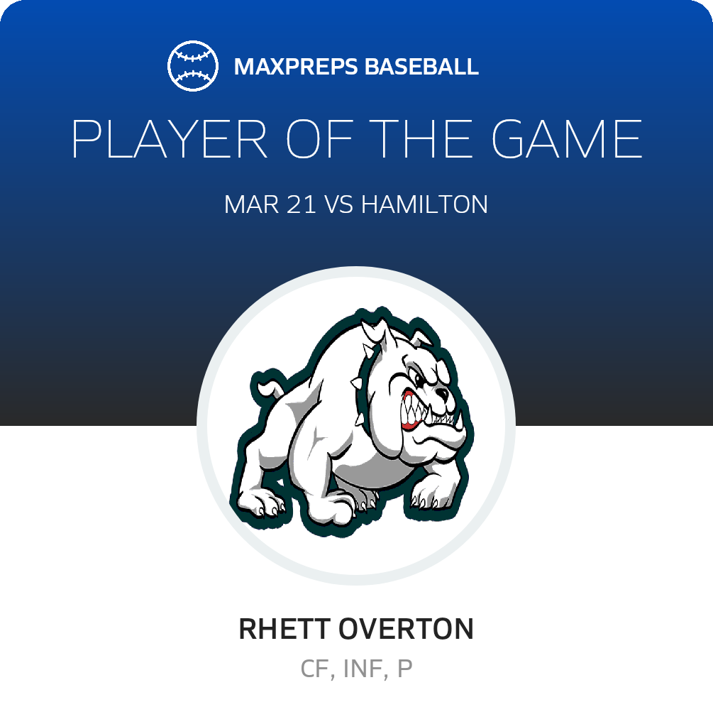 #1 Rhett Overton Player of the Game badge