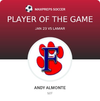 #9 Andy Almonte Player of the Game badge