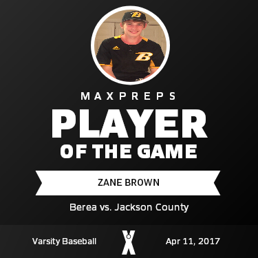 #10 Zane Brown Player of the Game badge