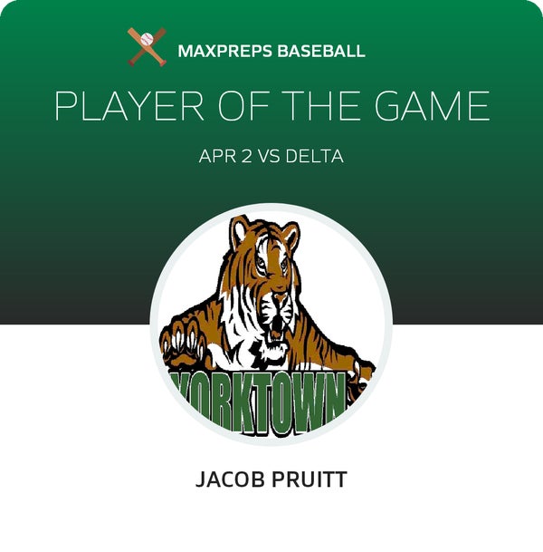#21 Jacob Pruitt Player of the Game badge