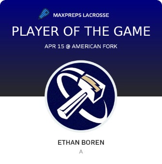 #13 Ethan Boren Player of the Game badge