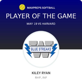 #9 Kiley Ryan Player of the Game badge